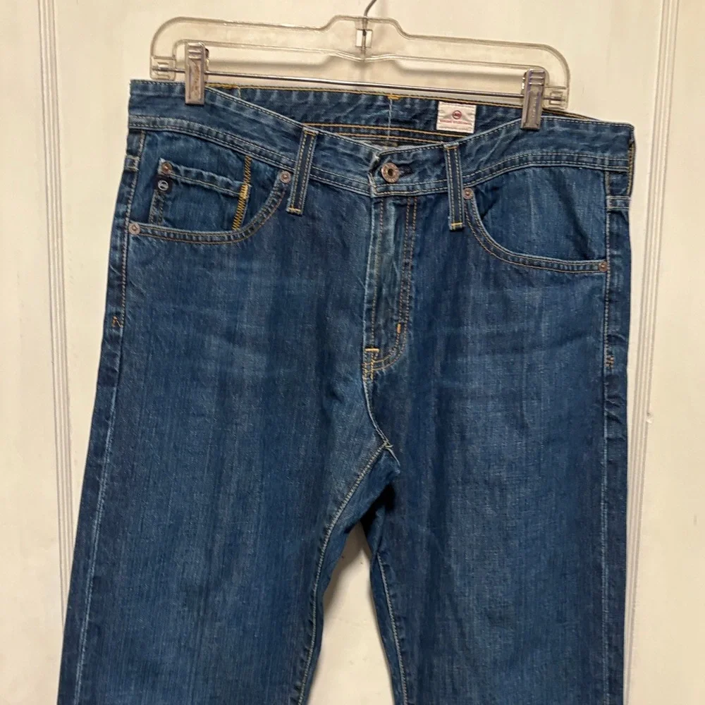 AG Adriano Goldschmied Dark Blue Protege Fit Development Straight Jeans 32 NWOT